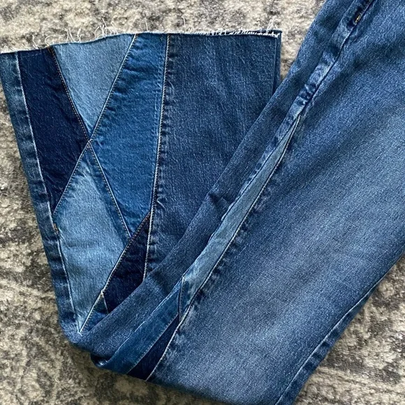 Forever 21 | NWT’s mid rise flare embroidered patchwork bohemian western jeans - Picture 9 of 10